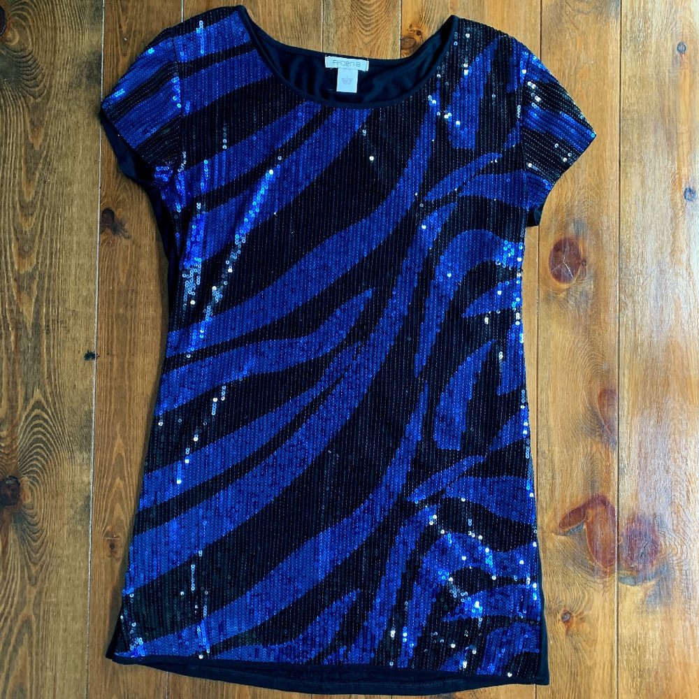 ARDEN B | Royal Blue Sequence Dres